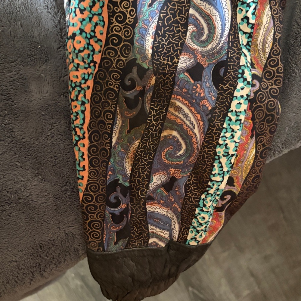 Colorful Patchwork Bomber Jacket - image 5